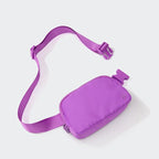 Pander Two Way Zipper Fanny Pack Nylon Everywhere Belt Bag for Women, Water Repellent Waist Packs, Crossbody Bags with Adjustable Strap (Violet).