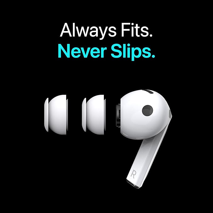 Premium Multi-Flange Eartips for Galaxy Buds3 Pro (White, Small) – Always Fits, Never Slips