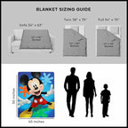 Disney Mickey Mouse Nogginz Set - Bundle with 40 x 50 Inch Lightweight Travel Throw Blanket & Pillow Plus Stickers, More | Kids Super Soft 2 Piece Mickey Bedding Set