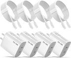 iPhone 17 16 15 Charger, 4 Pack 40W USB C Charger Dual Port Fast Charging Block (4-Pack 6 ft USB C to C Cable Cord Included) for iPhone 17 16 15 Pro Max/15Pro/15/15Plus,iPad