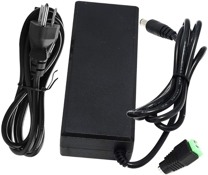 12V 8A 96W Power Supply Adapter AC to DC Converter Charger AC 110V ~ 240V to DC 12V 8Amp Transformer for Water Pump, CCTV, Computer Project