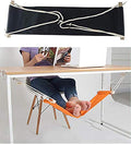 Home-organizer Tech Portable Adjustable Foot Hammock for Corner Desk Office Foot Rest Mini Under Desk Foot Rest Hammock for Home, Office, Airplane, Travel, Study and Relaxing (Black)