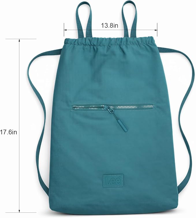 Lee Drawstring Backpack Bag Lightweight Small Gym Swim Beach Bag Water Resistant Sports Sackpack for Men Women, LEE48-002TQ
