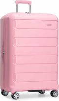 Traveler's Choice Pagosa Hardshell Expandable Luggage with Spinner Wheels, Pink, 30-Inch Large