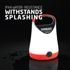 Eveready LED Camping Lantern X-250,Super Bright Tent Lights,Rugged Water Resistant LED Lanterns,100 Hour Run-time (Batteries Included),Red and Black,(Pack of 8)