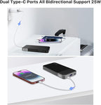 NOBIS Portable Charger, 10000mAh Power Bank Fast Charging, Battery Pack with C to C Cable, Battery Bank with Digital Display for iPhone iPad Android etc