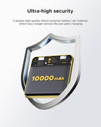 10000mAh Portable Charger, Built-in Cable Power Bank, 22.5W Fast Charging Power Supply, smart LED Display, Compact External Battery, Suitable for iPhone, Samsung, Tablet Computers