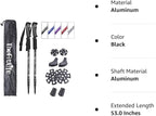 TheFitLife Nordic Walking Trekking Poles - 2 Sticks with Anti-Shock and Quick Lock System, Telescopic, Collapsible, Ultralight for Hiking, Camping, Mountaining, Backpacking, Walking, Trekking