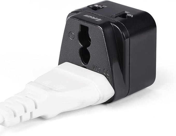 OREI USA to Switzerland Plug Adapter - Type J Adapter Compatible with Switzerland, Rwanda, Liechtenstein - 2 in 1 Swiss Plug Adapter - CE Certified - RoHS Compliant - 2 Pack - Black Color
