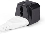 OREI USA to Switzerland Plug Adapter - Type J Adapter Compatible with Switzerland, Rwanda, Liechtenstein - 2 in 1 Swiss Plug Adapter - CE Certified - RoHS Compliant - 2 Pack - Black Color