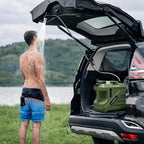 SPACEREST Portable Shower for Camping with Integrated Design – Spill-Resistant, Electric Camping Shower, 5-Gallon Food-Grade Water Jug for Outdoor, Beach, Hiking, Dog Wash