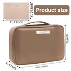 Queboom Travel Makeup Bag Cosmetic Bag Makeup Bag Toiletry bag for women and men (Coffee)