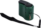 USB Hand Crank Portable Cell Phone Charger with LED Light - 5V Output for Hiking, Camping, Emergency