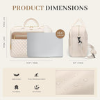 Laptop Bag for Women 15.6Inch Work Tote Computer Briefcase Waterproof Handbag Shoulder Teacher Office Crossbody Purse