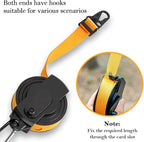Travel Clothesline, Portable Camping Clothesline, 12 Feet Long with Hole, Used for Hotel Room Cruise Ship Indoor Outdoor (Yellow)