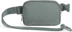 ODODOS Unisex Mini Belt Bag with Adjustable Strap Small Fanny Pack for Workout Running Traveling Hiking, Iron Gray