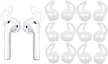 JNSA 6 Pairs Silicone Ear Tips Compatible with Air Pods 1&2,Silicone Soft Anti-Slip Sport Earbud Tips, Anti-Drop Ear Hook Gel Headphones Earphones Accessories Tips (White 6 Pairs)