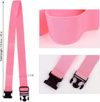 2Pack Luggage Straps for Suitcases, Travel Connector for Carry On Bag, Add Bag to Connect Two Suitcases, Adjustable Belt Attachment Accessories for Connect Your 3 Luggages, Pink
