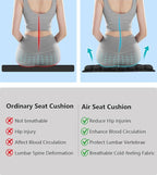 Sondur Travel Cushion, Portable Airplane Seat Cushion for Long Flights 3D Air Cel Inflatable Seat Cushion for Air Travel with Air Pump for Car,Office,Stadium,Ergonomic Comfort Support,Heavy Duty