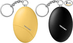 TECKNET Personal Safety Alarm for Women, 2 Pack Self Defense Keychain, 140dB Personal Alarm Loud Siren Safety Keychain for Girls Kids Elderly(Yellow & Black)