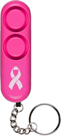 SABRE Personal Alarm With Key Ring, 120dB Alarm, Audible Up To 1,280 Feet (390 Meters), Simple Operation, Reusable, Pink
