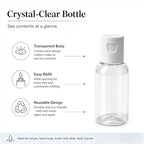 TrendBox 12 Pack Plastic Empty Bottles with Flip Cap for Shampoo, Lotions, Liquid Body Soap, Cream (1 oz / 30 ml)