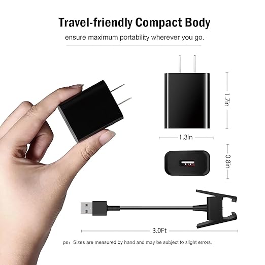Fast Wall Charger for Fitbit Charge 2 Replacement Charger Dock Compatible Fitbit Charge 2 Heart Rate + fb407 Smart Watch USB Charging Cable Cord