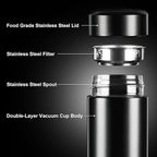 PARACITY Insulated Water Bottle, 17 oz Stainless Steel Water Bottles, Double Wall Vacuum for Hot Drinks, Metal Water Bottle Keeps Hot for 12 Hrs, Cold for 24 Hrs, for Coffee, Tea