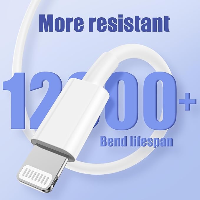 4Pack USB C to Lightning Cable 6FT, Fast Charging Cord for iPhone 14, Replacement for Apple Original Charger Cable for iPhone 14 13 12 11 Pro 11 XS MAX XR 8 7 6s Plus