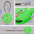 Forge Quality TSA Approved Luggage Locks for Travel Accessories, Suitcase, Pelican case, Ammo Boxes, Set Your own Combination, Zinc Alloy Body-Cable Green 2 Locks