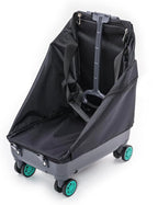 Handy Sandy Haul-It Foldable Rolling Tote – Patented Heavy-Duty Utility Bag with 8 Spinner Wheels, – Reusable Grocery Cart, Laundry Carrier, Travel Tote, Commuter Bag for Shopping & More- Green