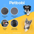 Petbobi Small Dog Car Seat, Dog Car Booster Seat for Small Medium Dogs 5-15 lbs, Foldable Front Seat Safety with Sturdy PVC Tube Frame, Breathable Mesh, Grey