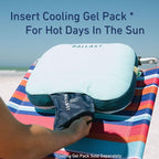 Ballast Beach Pillow – Comfy, Durable & Compact, Stays Put on Windy Beaches with Patented Sand Pouch, Inflatable Pillow for Beaches, Pools, Camping, Festivals and Travel (Blazing Sunset)