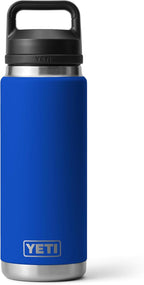 YETI Rambler 26 oz Bottle, Leakproof, Vacuum Insulated, Stainless Steel with Chug Cap, Royal Blue