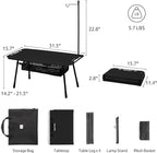 Naturehike Tactical Camping Table with Adjustable Height, Collapsible Table Lightweight with Carry Bag for Camping, Travel expeditions, Hiking, Picnics, BBQs & Beach Trips