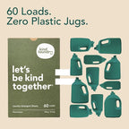 Kind Laundry Detergent Sheets – 60 Loads Neroli Zen, EWG Verified, No Residue After Wash, Eco Plastic-Free Liquidless Laundry Soap, Non-Toxic Formula, for Sensitive Skin, Travel & Dorm Friendly