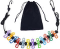 Travel Clothesline, Portable Retractable Clothes Line Outdoors, Camping Clothesline for Cruise Ship Cabin Essentials, RV Accessories, Indoor Laundry Drying with 12 Clips 13 Beads, 4.9-12ft