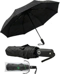 BAODINI Compact Travel Umbrella Small Windproof Auto Open Close for UV Sun Protection UPF 50+ and Rain Fits Backpack Purse & Suitcase