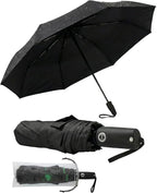 BAODINI Compact Travel Umbrella Small Windproof Auto Open Close for UV Sun Protection UPF 50+ and Rain Fits Backpack Purse & Suitcase