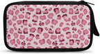 Pink Leopard Print Electronic Organizer Travel Case Portable Tech Pouch Electronics Case Storage Bag for Cable Cord Charger Phone Earphone
