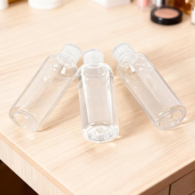 5 pcs Clear Travel Size Toiletry Bottles, 3.4oz TSA Approved Containers, Leak Proof Squeezable Plastic