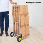 Heavy Duty Folding Hand Truck Luggage Cart & Sack Barrow Versatile Shopping Trolley & Household Porter for Easy Transportation (Size: 80 105x32x30cm)