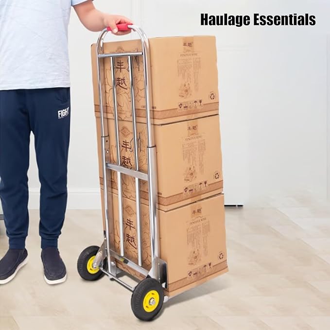 Heavy Duty Folding Hand Truck Luggage Cart & Sack Truck Versatile Shopping Trolley for Household & Camping Portable Transportation Equipment (Size: 58 90x28x26cm)