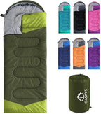 oaskys Camping Sleeping Bag - 3 Season Warm & Cool Weather - Summer Spring Fall Lightweight Waterproof for Adults Kids - Camping Gear Equipment, Traveling, and Outdoors
