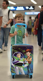 Disney Toy Story 20" Hardshell Luggage - Woody Buzz Cute & Durable Hard-side Suitcase for Travel with Spinner Wheels 20"x12"x8"