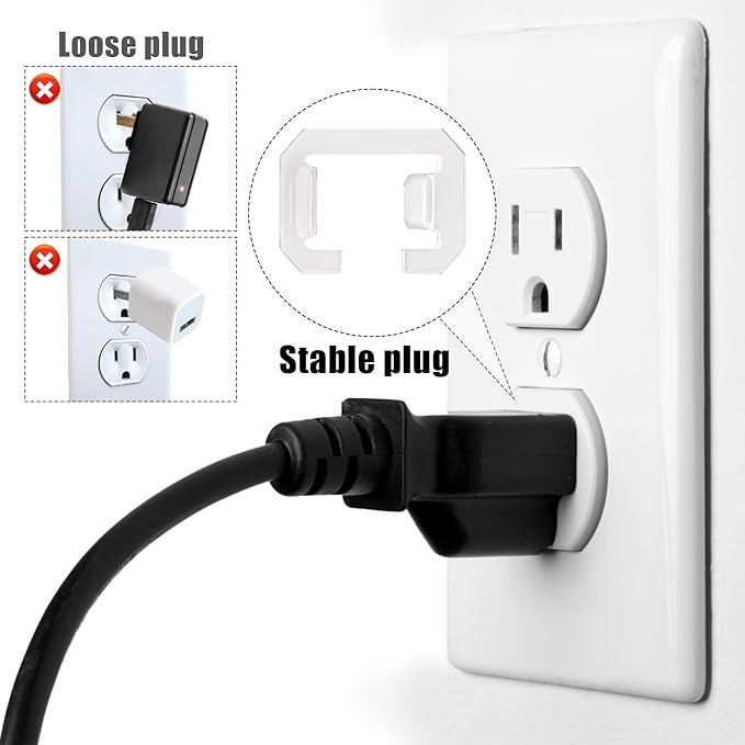 6pcs Loose Outlet Fix Plugs, 16.5 x 23.5mm Loose Wall Socket Fixer to Make Your Loose Socket Jack Snug and Fix Plug Tightly, Loose Tightener Insert for Outlets