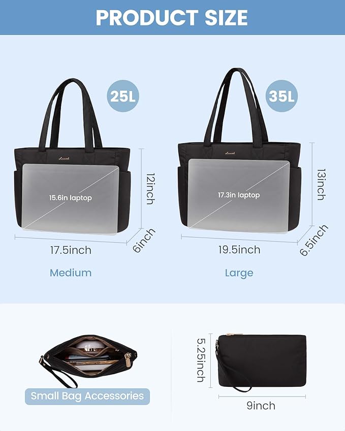 LOVEVOOK Tote Bag for Women, Puffer Work Travel Handbag with Zipper for Teacher Nurse, Quilted Cute Laptop Shoulder Gym Bag