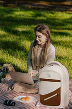 MATEIN 17.3 Inch Womens Laptop Backpack, Water Resistant Work Business Backpack with Multiple Pockets Fits 17 Inch Computer Notebook, Spacious Commute Bag TSA Approved and Comfortable, Beige Brown