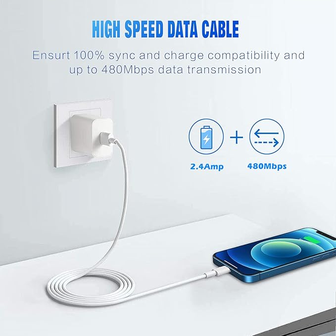 iPhone Charger 3Pack Apple MFi Certified Apple Charger 6FT, Lightning Cable 6FT Compatible with iPhone 14/13 /12 Mini Pro Max SE 11 Xs Max XR X 8 7 6 Plus 5S iPad Pro