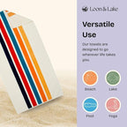 Loon & Lake Luxury Oversized Beach Towels - Retro Stripes| Oversized 40" x 70" | Crafted from 100% Combed Cotton | Ultra Plush & Super Soft | Retro Collection 1977